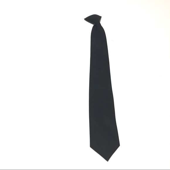 Louis Martin Men’s Neck Tie Black Solid - Picture 1 of 4